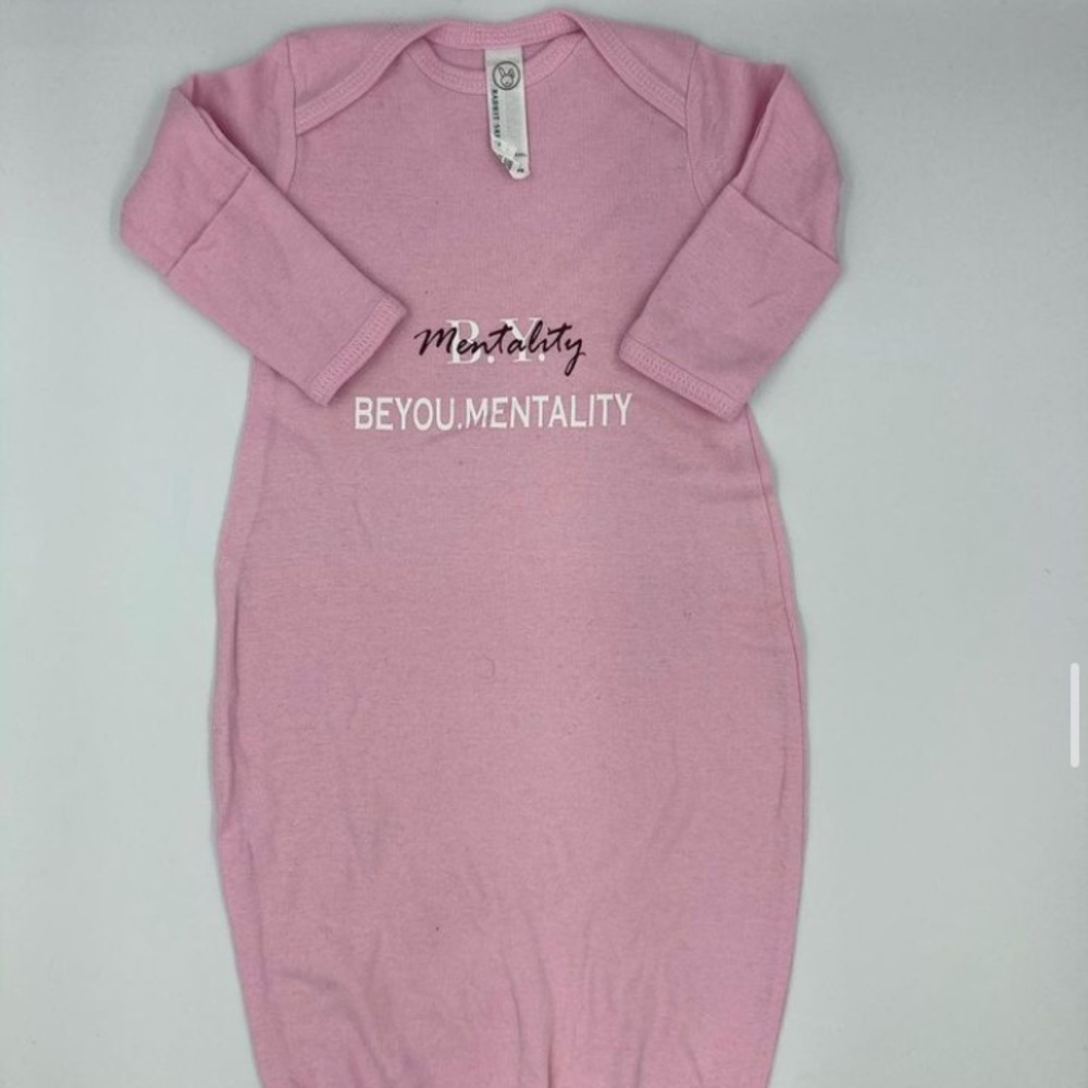 NewBorn Layette Gowns w/ Fold Over Mitten Cuffs - Handcrafted by BeYou.Mentality